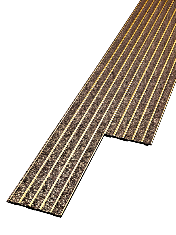 PS Fluted Panels, Brown & Gold - 108-in X 6-in X10 panels