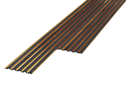 PS Fluted Panels, Black & Gold, 108-in X 6.75-in X 10 panels