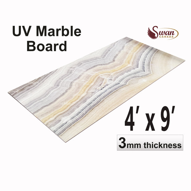 UV Marble Book-Matched, Shoreline Sands, 1 Sheet, 4 X 9 Feet