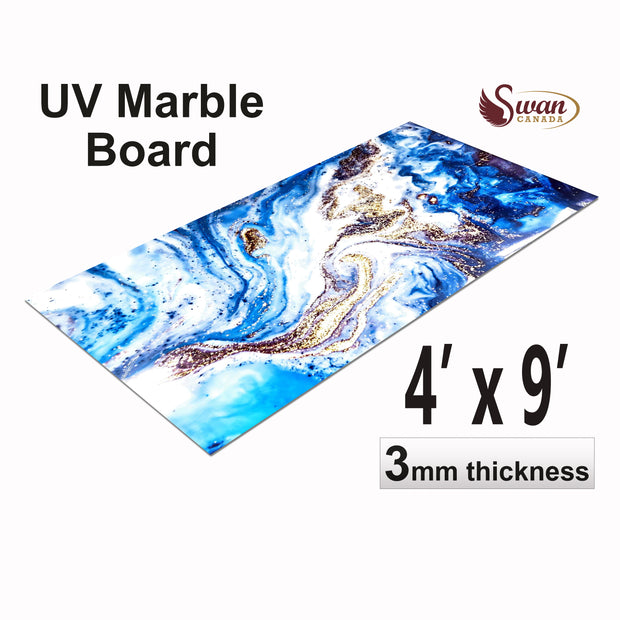 UV Marble Sheets, Oceanic Spectrum 1 Sheet, 4 X 9 Feet