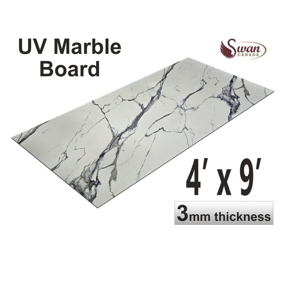 UV Marble Sheets, Storm Vein, 1 Sheet, 4 X 9 Feet