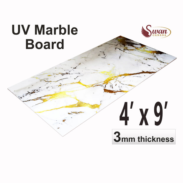 UV Marble Book-Matched, Neuro Golden, 1 Sheet, 4 X 9 Feet