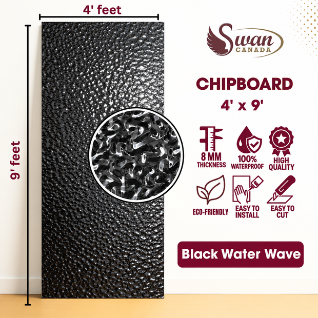 SWUVB103 UV Water Wave Board, Black, 4ft x 9ft x 8mm