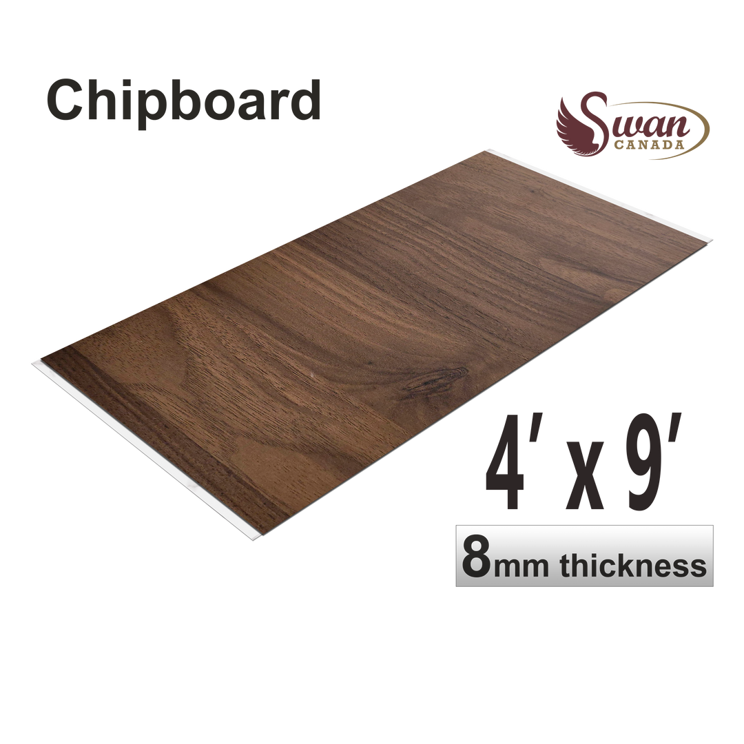 Chip Boards, Walnut Brown, 1 Board, 4 X 9 Feet