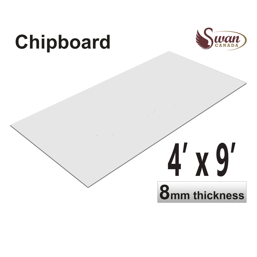 Chip Boards, Smooth White, 1 Board, 4 X 9 Feet