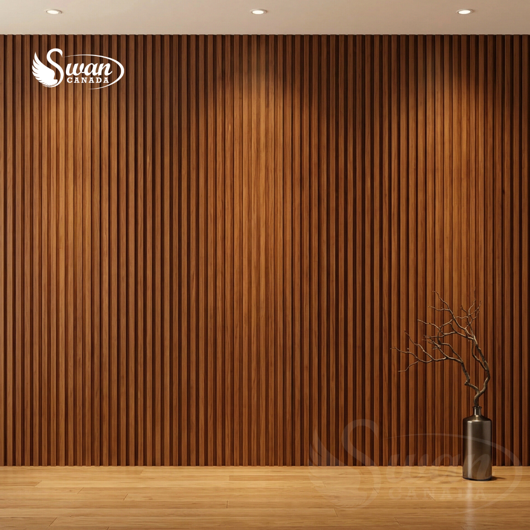 WPC Fluted Panels, Red Cedar, 10 Panels x 9 feet long.