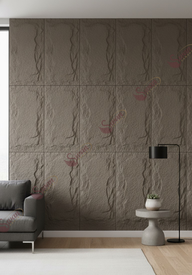 PU Faux Stone, Natural Grey Stone, 2 X 4 Feet, 6 Boards