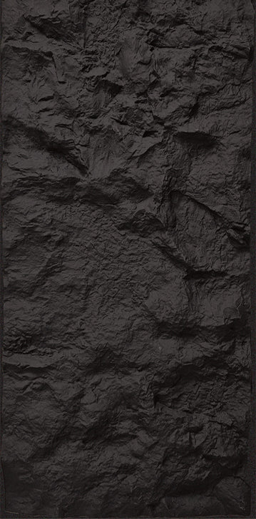 PU Faux Stone, Rough Black Stone, 6 Boards, 2 X 4 Feet