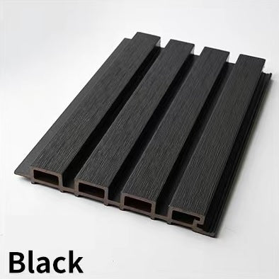 Outdoor WPC Fluted wall Panels, Black, 5 Panels/box