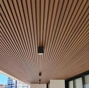 Outdoor WPC Fluted wall Panels, Teak Flow, 5 Panels/box