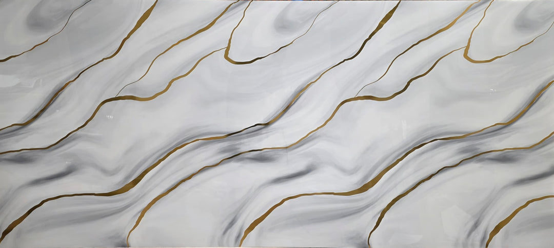 Feuilles de marbre UV, Twilight Gleam, 1 feuille, 4 x 9 pieds 