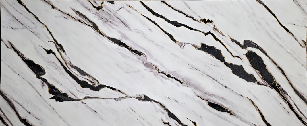 Feuilles de marbre UV, Twilight Gleam, 1 feuille, 4 x 9 pieds 