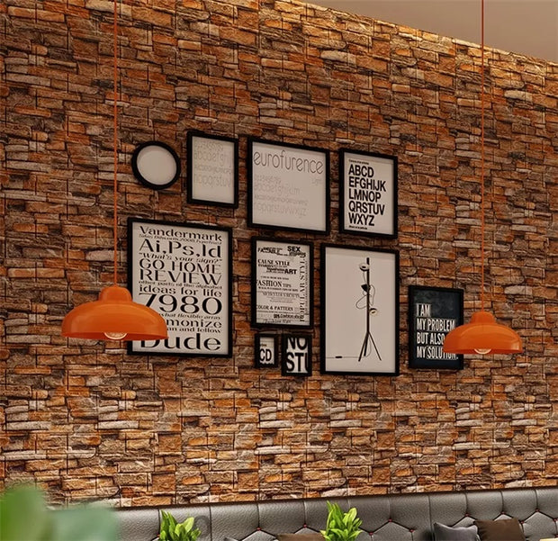Papier peint 3D, auto-adhésif, 10 feuilles, 58 pi2