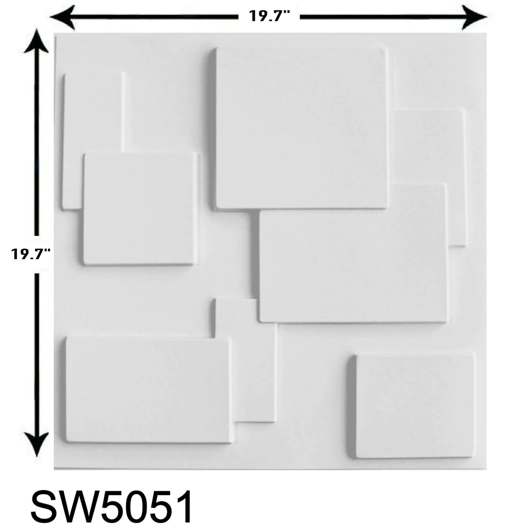 Panneaux muraux en PVC de style SQUARE 