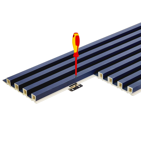WPC Fluted Panels, Purplish Blue 10 Panels x 9 feet long. – Swan Canada