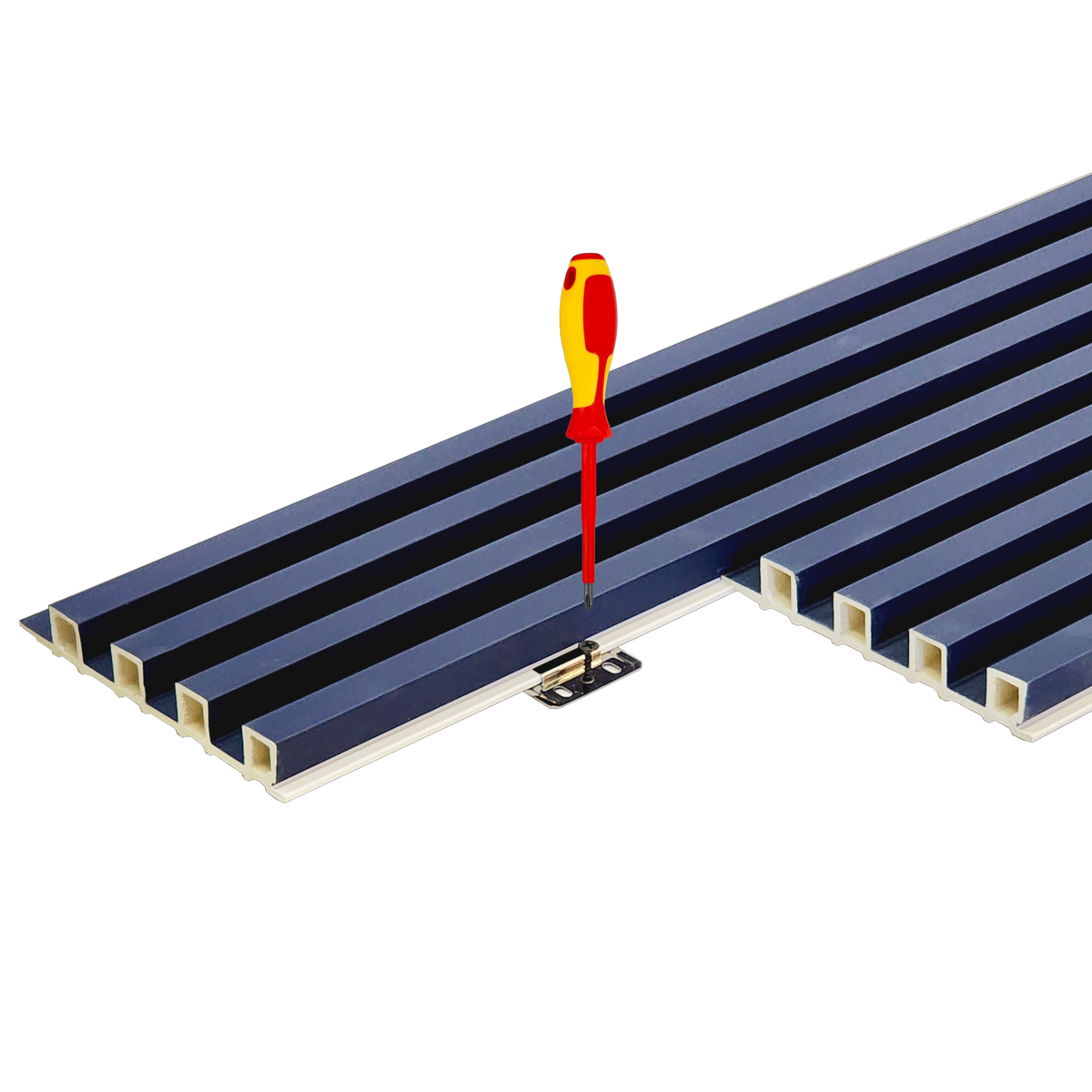 WPC Fluted Panels, Purplish Blue 10 Panels x 9 feet long. – Swan Canada