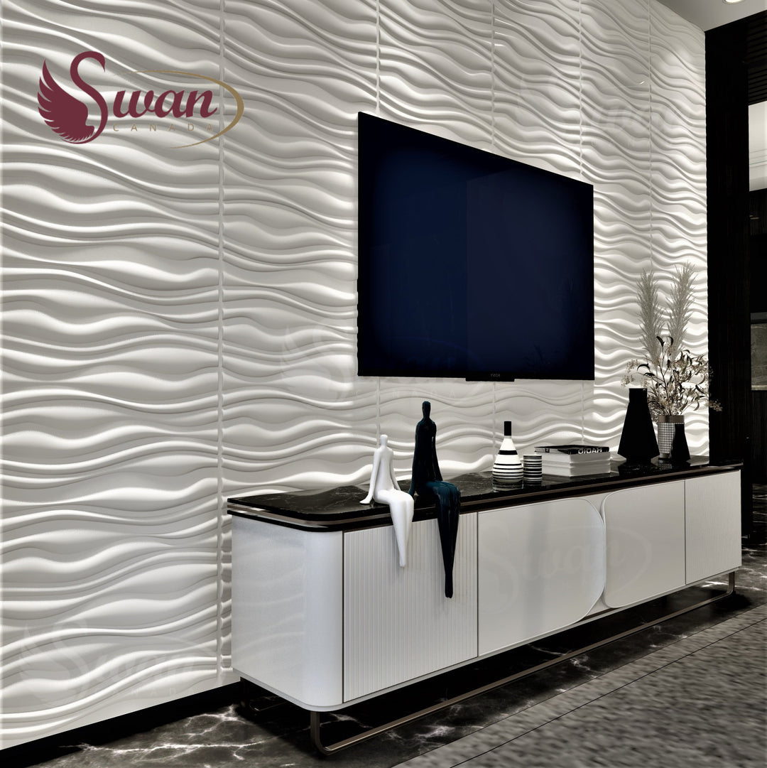 3D Elegant Waves PVC Wall panels,