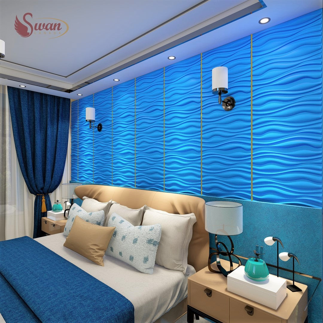 3D Elegant Waves PVC Wall panels,