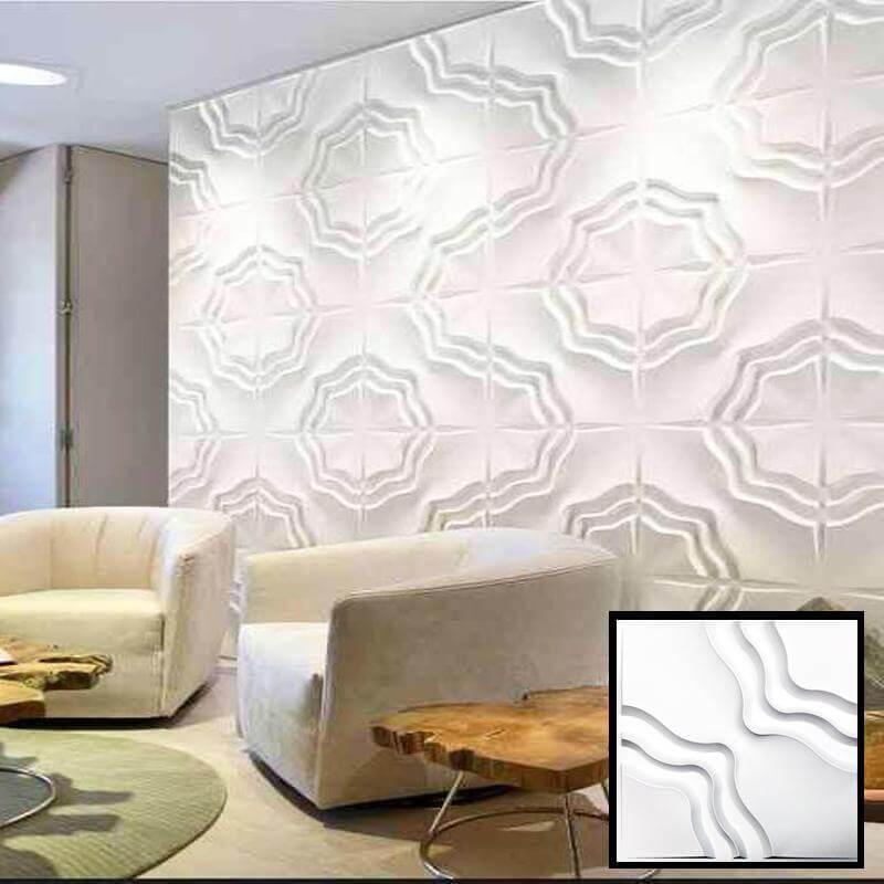 Panneau Décoratif Mural, Léger Écologique Panneau Mural 3D PVC pour Salon Panneau Décoratif Mural, Léger Écologique Panneau Mural 3D PVC pour Salon