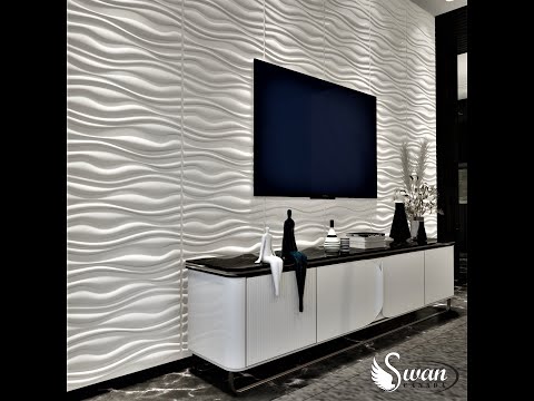 3D Elegant Waves PVC Wall panels,