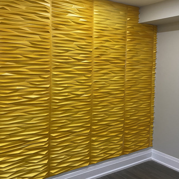 Trendy Mustard color, PVC wall panels